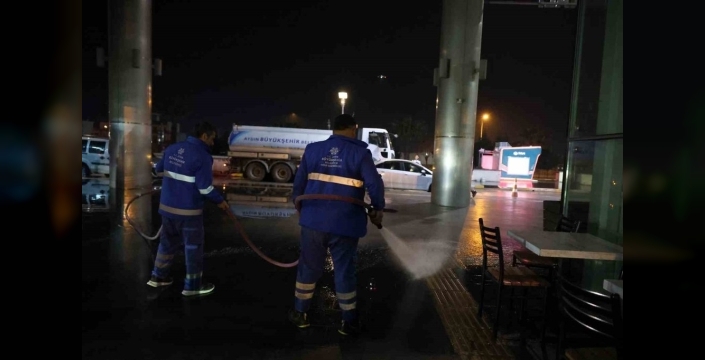 Aydın Büyükşehir'den bayram öncesi otobüs terminallerinde temizlik seferberliği