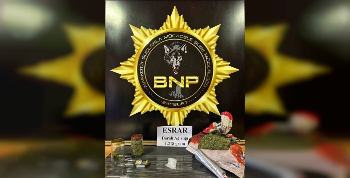Bayburt'ta şok operasyon: 1 kiloyu aşkın esrar ele geçirildi