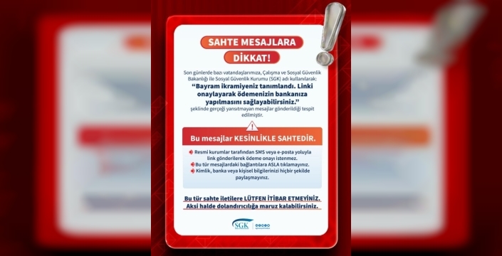 Bayram öncesi SGK'dan dolandırıcılık uyarısı