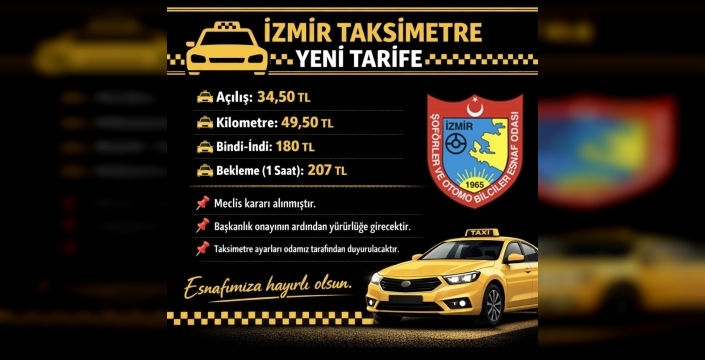 İzmir taksi ücretlerine zam geldi: İndi bindi 180 TL oldu
