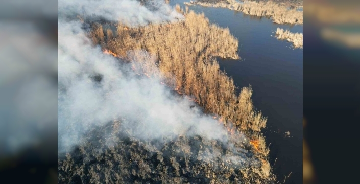 Karamık Gölü'nde kan donduran manzara: Sazlıklar alevlere teslim oldu
