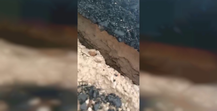 Kurtalan'da yeni yapılan yol adeta 'korku tüneli'ne döndü: Vatandaşlar çökme tehlikesine isyan etti!