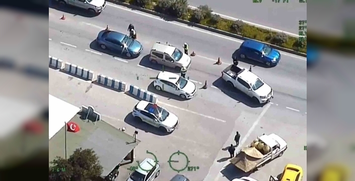 Muğla'da emniyetin 'Uçan Göz'ü havadan denetim gerçekleştirdi