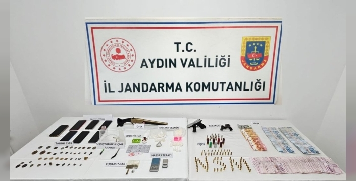 Söke'de tarihi eser ve uyuşturucu operasyonu düzenlendi