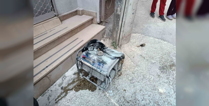 Bursa'da motosiklet dükkanında jeneratör yangını paniğe yol açtı