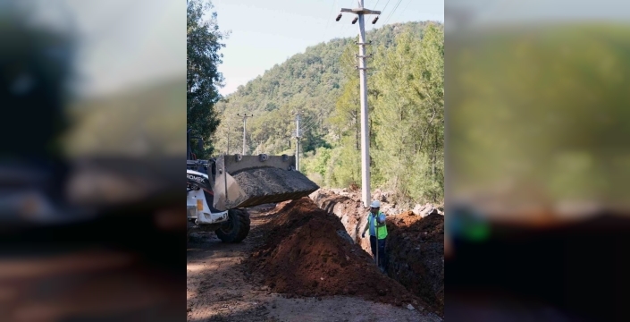 Dalaman'da 3 bin 800 metrelik su isale hattı yenilendi