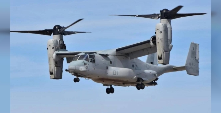 Dul bırakan lakabıyla anılan V-22 Osprey hava aracı, dehşet saçıyor