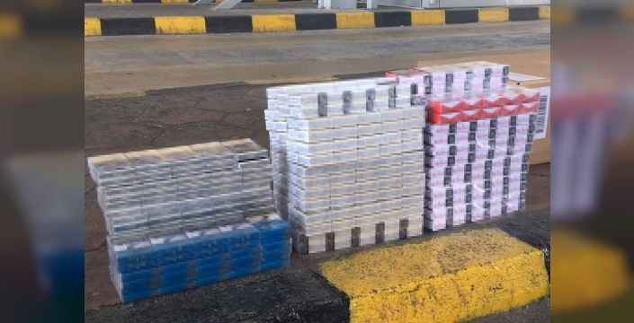 Edirne'de otobüste 45 bin 200 paket sigara ele geçirildi
