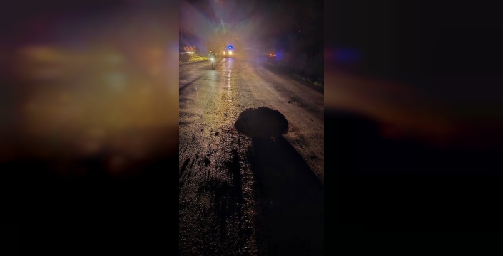 Karabük-Yenice yolunda dev kaya düşüşü: Olası facia önlendi