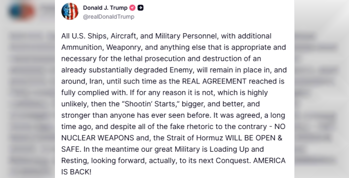 Trump'tan İran'a Sert Uyarı: Anlaşmaya Uyulmazsa Saldırılar Yeniden Başlayacak!