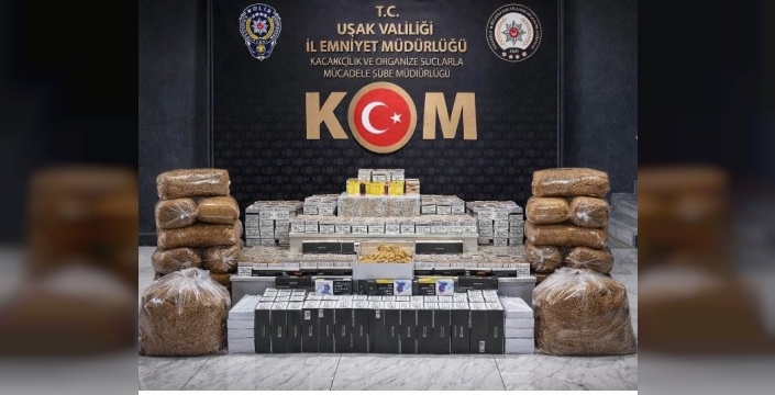 Uşak'ta büyük operasyon: Binlerce kaçak makaron ve tütün ele geçirildi!