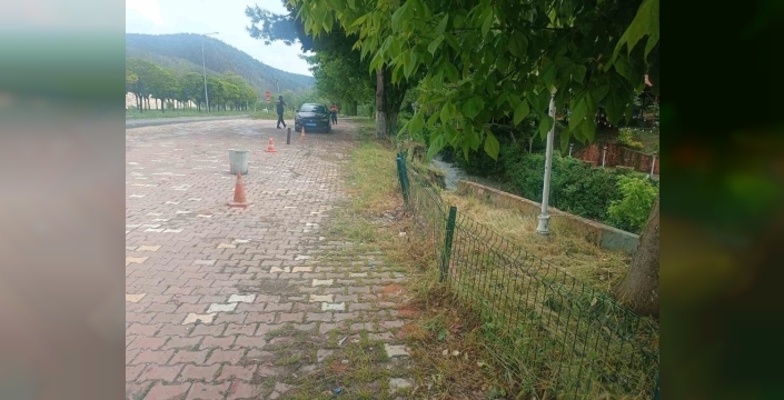 Bilecik'te yağışlar vurdu: İstinat duvarı yıkıldı, toprağın gücü görüldü