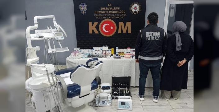 Bursa'da sahte diş muayenesine baskın: İki şüpheli gözaltında