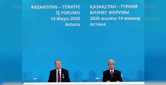 Cumhurbaşkanı Erdoğan, Kazakistan'da Hazar Geçişli Orta Koridor'un ihyası için çalışmalara devam edeceklerini vurguladı