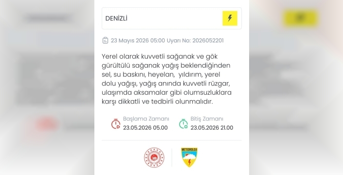 Denizli'yi bekleyen tehlike: Sağanak ve gök gürültüsü alarmı!
