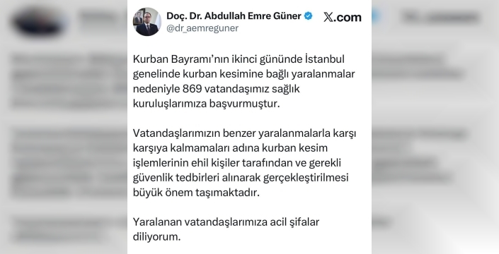 Kurban Bayramı telaşı: İstanbul'da 869 kişi yaralandı