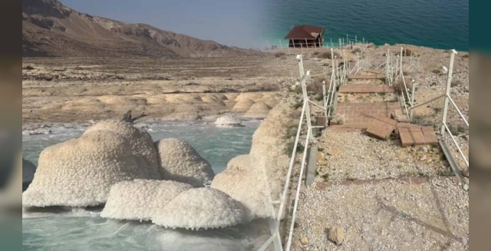 Ölü Deniz'in çaresizliği: 6.000'den fazla obruk dünyaca ünlü tatil beldesini yuttu, turizm yapay havuzlara mahkum kaldı