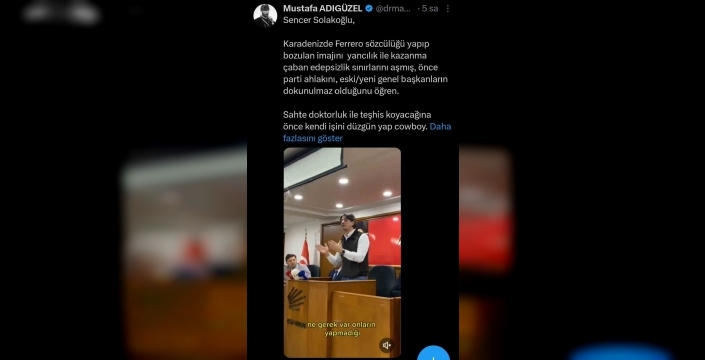 Sencer Solakoğlu ve Mustafa Adıgüzel arasındaki 'sahte doktorluk' ve 'Ferrero' polemiği alevlendi