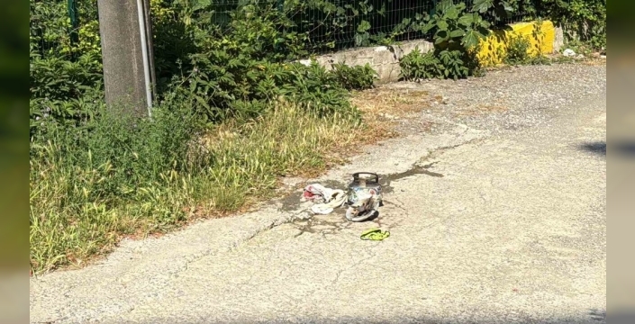 Alaplı'da piknik tüpü alev aldı, apartman sakinleri panik yaşadı
