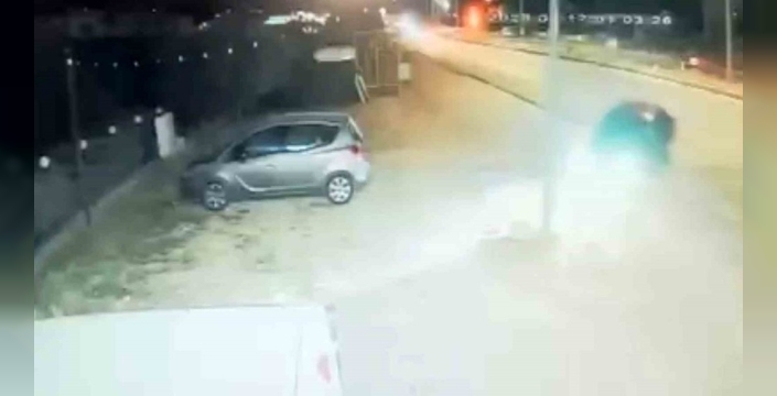 Bodrum'daki düğün salonuna dalan otomobilin kazası güvenlik kamerasında görüntülendi