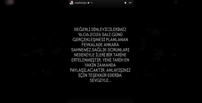 Cengiz Kurtoğlu talihsiz bir kaza geçirdi, Konya konseri ertelendi