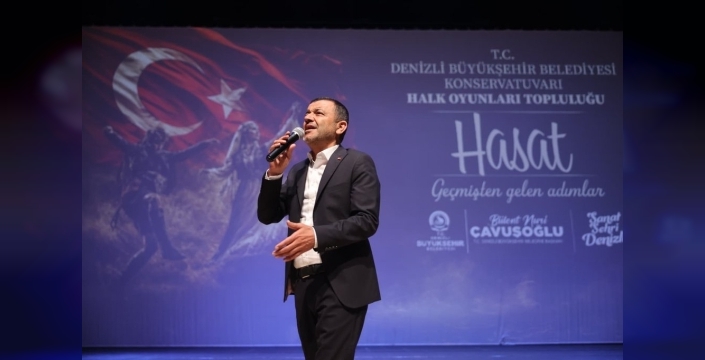 Denizli'de halk oyunları festivali: Hasat programı sahnede hayat buldu