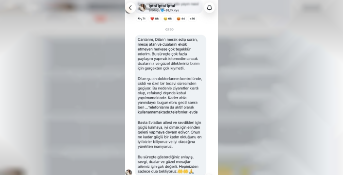 Dilan Polat'ın akıbeti netleşiyor: Tedavi süreci ve zor günler