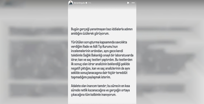 Kenan Doğulu'dan uyuşturucu test sonuçlarına ilişkin açıklama geldi