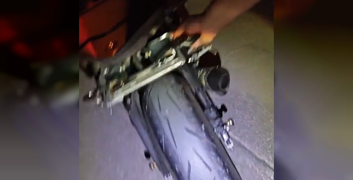 Manisa'da katlanır plaka ile yakalanan motosiklete dev ceza: 156 bin TL