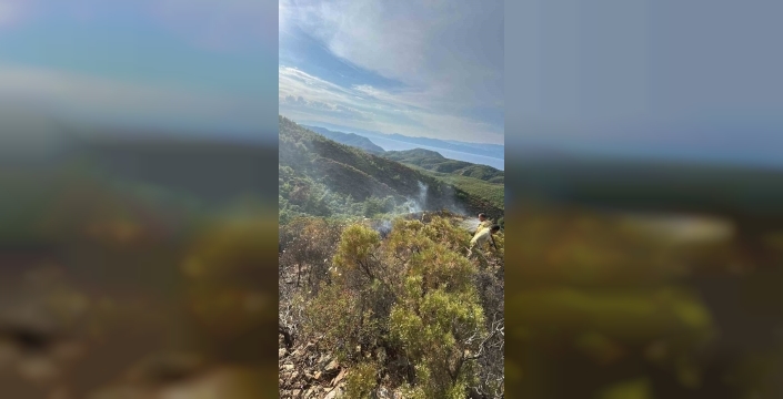 Marmaris'te yıldırım kaynaklı yangın kontrol altına alındı