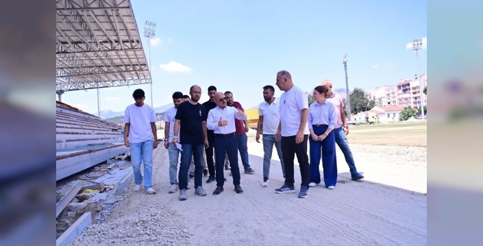 Aydın'da 6 bin kişilik Adnan Menderes Stadyumu inşaatı hızla devam ediyor