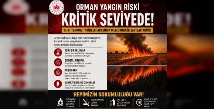 Aydın'da orman yangını alarmı: Yüksek sıcaklıklar tehlikeyi artırıyor