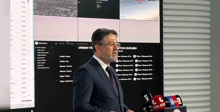 Bakan Yumaklı: 115 yangına müdahale ettik, 110'unu kontrol altına aldık