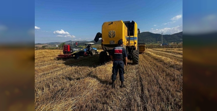 Bilecik'te biçerdöver operatörlerine yangın güvenliği eğitimi verildi
