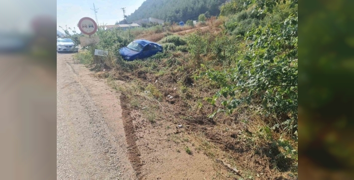Bilecik'te direksiyon hakimiyeti kaybedilen otomobil takla attı, sürücü yaralandı