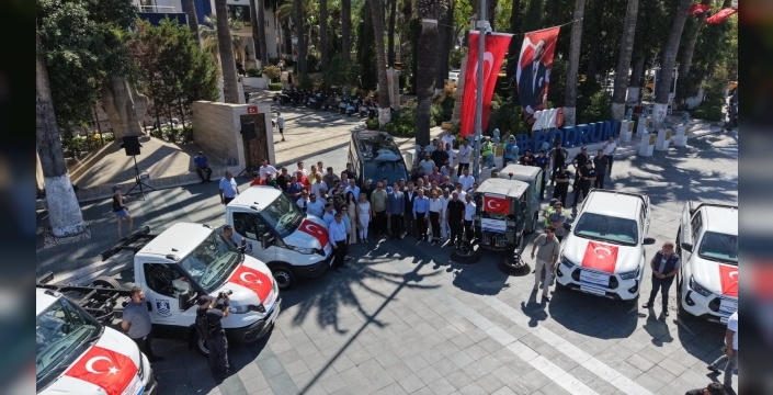 Bodrum belediyesi filosunu 48 yeni araçla güçlendirdi
