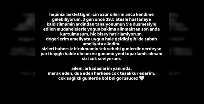 Danla Bilic'ten şok itiraf: Yoğun bakımdan son anda kurtuldu!