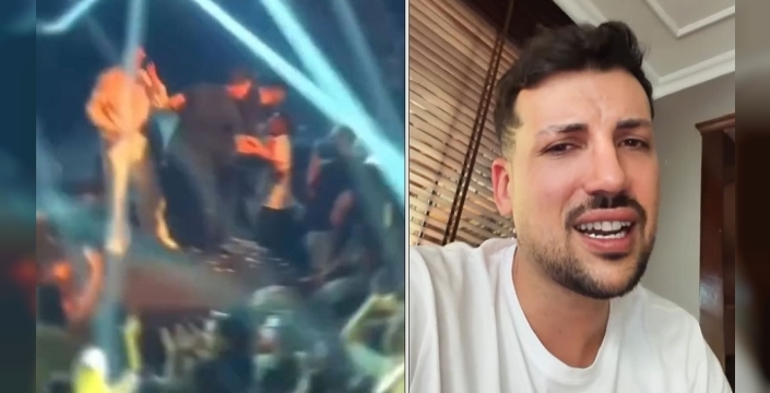 Kerimcan Durmaz, konserinde konfeti patlatan hayranına tepki gösterdi