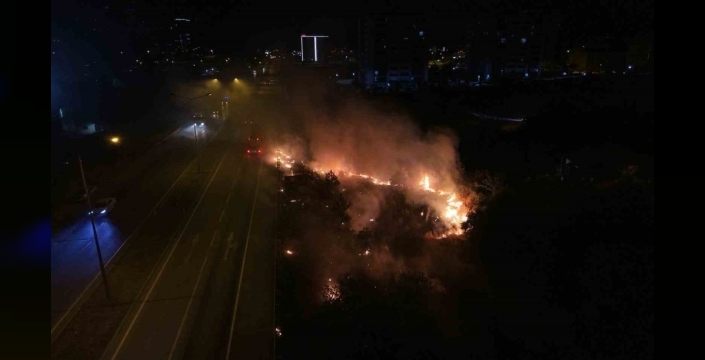 Kırıkkale'de yangın evlere ulaşmadan kontrol altına alındı