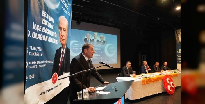 MHP Yakutiye ilçe kongresinde Sinan Demir yeniden başkan seçildi