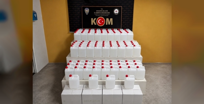 Sakarya'da büyük operasyon: 1 ton etil alkol ele geçirildi