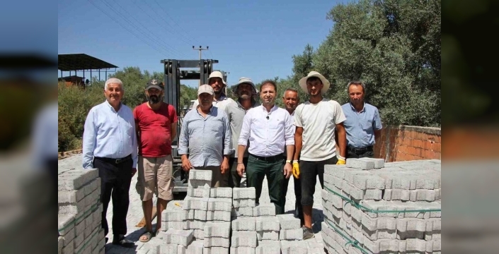 Tire'ye 20 bin metrekare kilit parke taşı desteği sağlandı