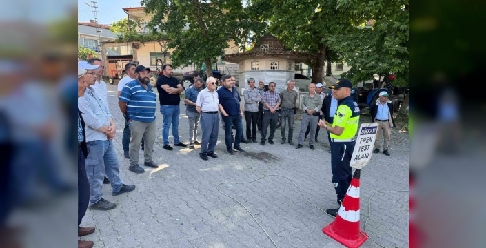 Traktör sürücülerine hayati ROPS ve reflektör eğitimi: Jandarma devrede