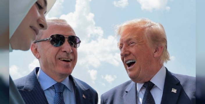 Trump ve Erdoğan'ın samimi sohbeti kamerada kaydedildi