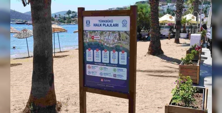 Türkbükü'ndeki halk plajlarında yenileme çalışmaları tamamlandı
