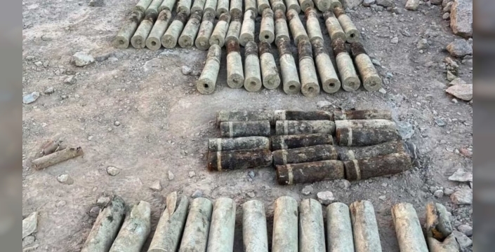 51 nüfuslu köyde yarım tonluk mühimmat bulundu