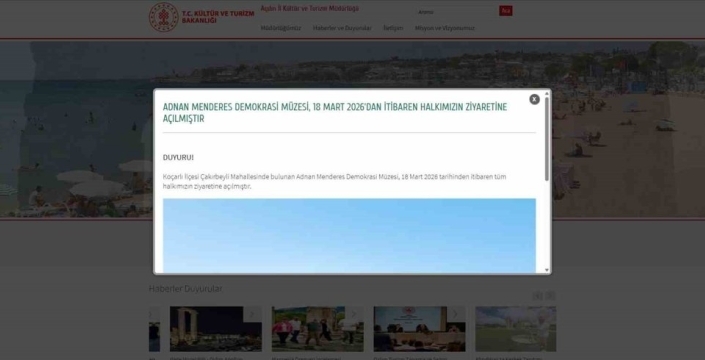 Aydın'da müze bilmecesi: Resmi site açık, sosyal medya kapalı