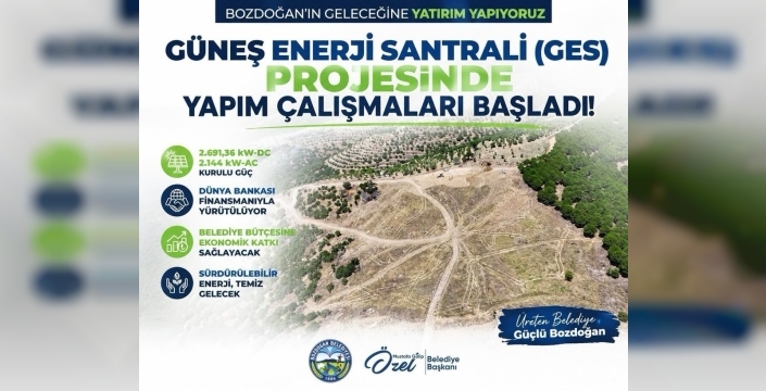 Bozdoğan Belediyesi'nden güneş enerjisi yatırımı
