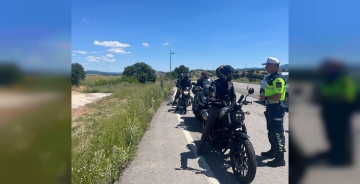 Çanakkale'de motosiklet sürücülerine denetim yapıldı