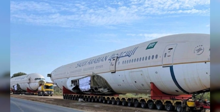 Cidde'den Riyad'a dev uçağın taşınması 14 gün sürdü